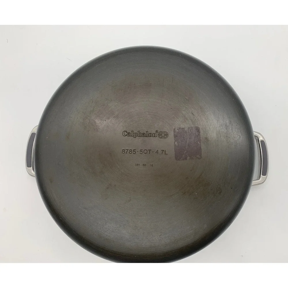 Calphalon Hard Anodized Dutch Oven 5 Qt 8785 with Glass Straining Lid Nonstick